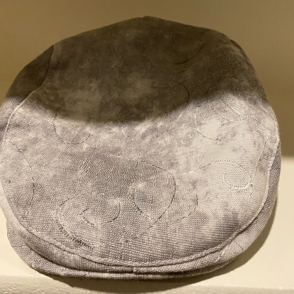 Men’s Gray two tone flat cap hat S/M - Picture 2 of 6